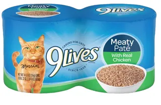 9Lives Meaty Pate Cat Food With Real Chicken 4X156G