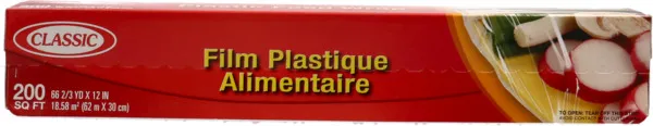 Classic Plastic Food Wrap 200 Sq. Ft.