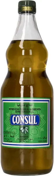 قنصل زيت زيتون بكر ممتاز 1 لتر