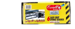 Excell Easy Grip Scourer Sponge 6's