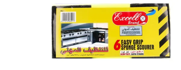 Excell Easy Grip Scourer Sponge 6's