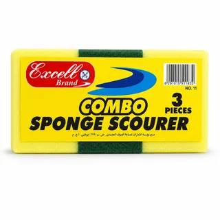 Excell Combo Sponge Scourer 3Pcs