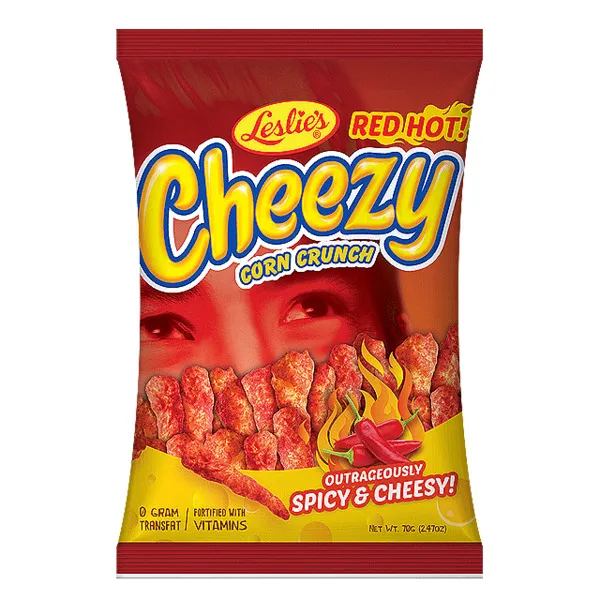 Leslie's Cheezy Red Hot Corn Crunch 70G