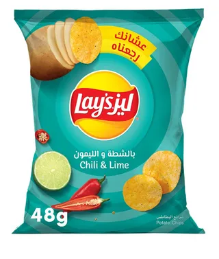 ليز رقائق البطاطس بالفلفل الحار والليمون 48 جم