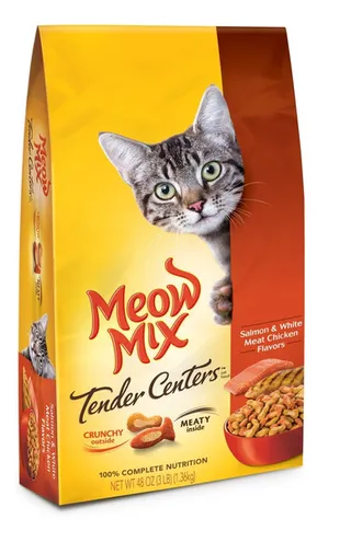 Meow Mix Tender Centers Salmon & Chicken Cat Food 1.36Kg