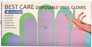 Best Care Powder Free Disposable Vinyl Gloves Large Size