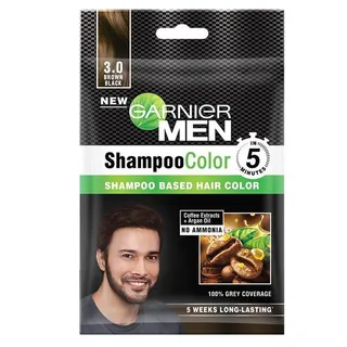 Garnier Men Black Brown 3.0 Hair Color Shampoo