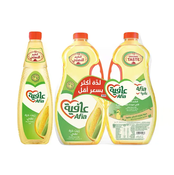 Afia Corn Oil 2x1.5L + 500ml (multipack)