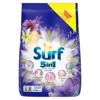 Surf 5in1 Lavender Automatic Laundry Detergent Powder 2.4Kg