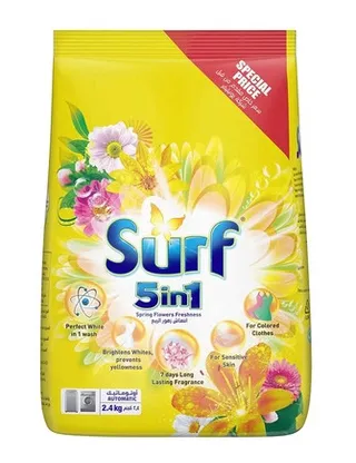 Surf 5in1 Jasmine & French Flowers Automatic Laundry Detergent Powder 2.4Kg
