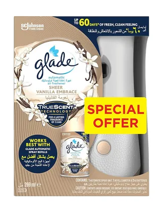 Glade Automatic Sheer Vanilla Embrace Air Freshener 175G