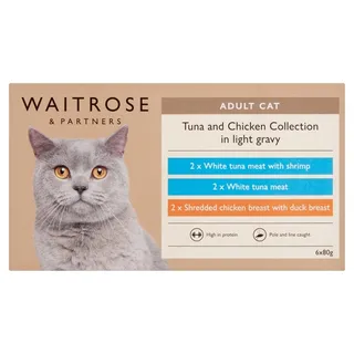 Waitrose Tuna & Chicken Collection Cat Food 6X80G