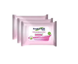 Fresh'N Soft Beauty Make-up Remover Wipes 3X25's