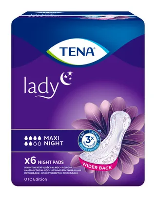 Tena Lady Maxi Night Sanitary Pads 6pcs