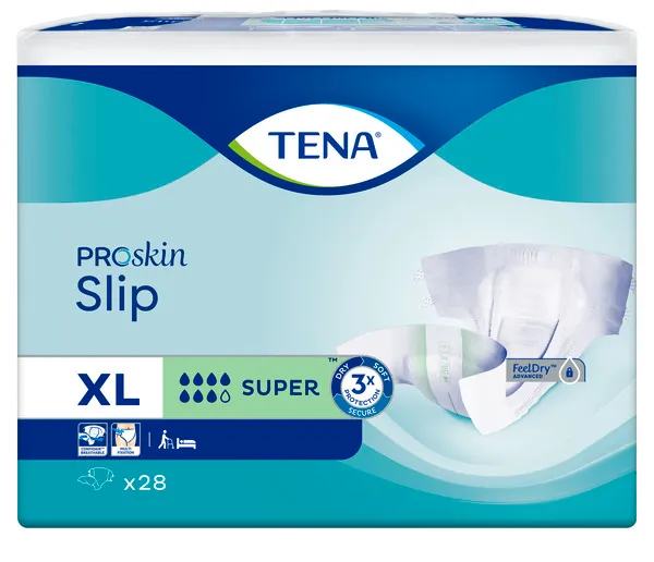 Tena Proskin Slip Super XL Size Adult Diapers 28 Pieces