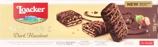 Loacker Patisserie Dark Hazelnut Chocolate Covered Wafers 100G