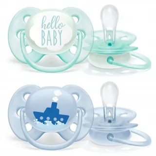 Philips Avent Ultra Soft Blue Pacifier (0-6 Months) 2's