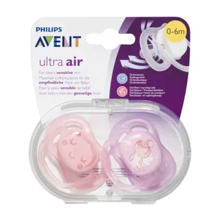 Philips Avent Ultra Air Owl & Deer Pattern Pacifier (0-6 Months) 2's