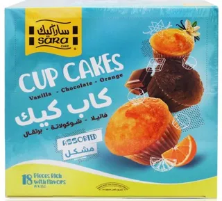 Sara Assorted Cup Cakes 18X25G