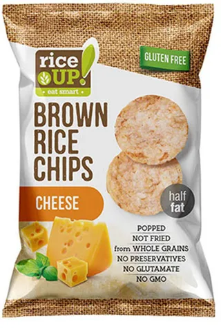 Rice Up Gluten Free Brown Rice Chips With Cheese 25G