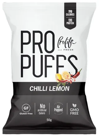 ProLife Pro Puffs Chilli Lemon Chips 50G