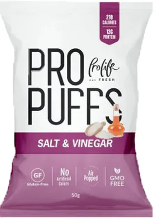 ProLife Pro Puffs Salt & Vinegar Chips 50G