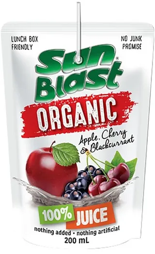 Sunblast Organic Apple Cherry Blackcurrant Juice 200Ml