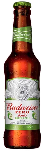 Budweiser Zero Green Apple Malt Beverage Bottle 330Ml