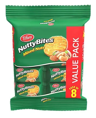 Tiffany Nutty Bites Mixed Nuts Biscuits 8X72G