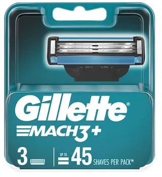 Gilette Mach3+ Razor Blades 3's