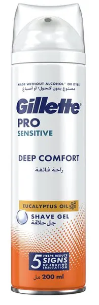 Gillette Pro Shaving Gel Deep Comfort Eucalyptus Oil