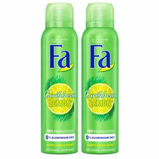 Fa Caribbean Lemon Deodorant Spray 2X150Ml