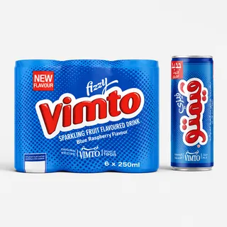 Vimto Blue Raspberry Sparkling Can 6X250Ml