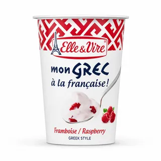 Elle & Vire Mon Grec Raspberry Dairy Dessert 125G