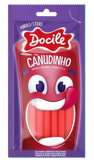 Docile Canudinho Strawberry Candy Sticks 70G