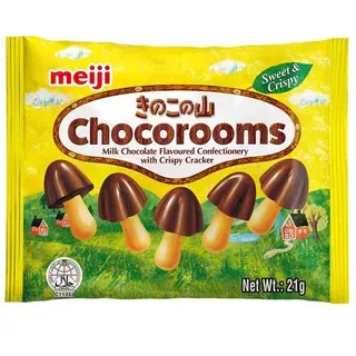 Meiji Chocorooms Chocolate With Crispy Cracker 21G