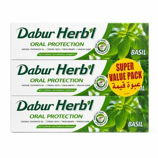 دابر هيربال باسل معجون أسنان 150X3 جم