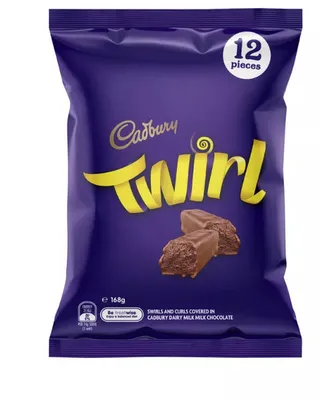 Cadbury Twirl Milk Chocolate Bar 168G