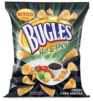 Kitco Bugles Hot & Spicy Corn Snacks 30G