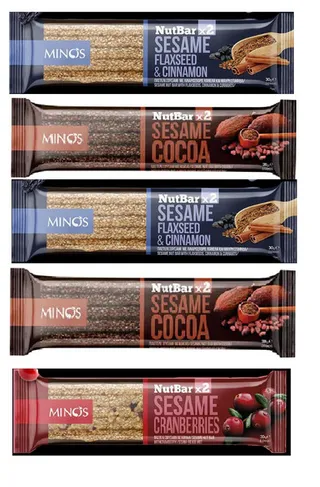 Minos Assorted Nut Bar 5X30G