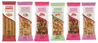 Minos Assorted Crunchys Nut Bars With Honey 6X50G