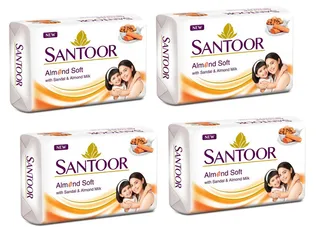سانتور صابون الصندل الأبيض وحليب اللوز 125X4 جم