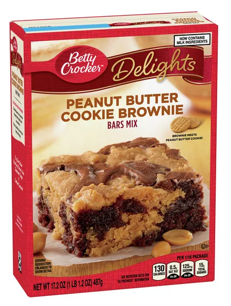 Betty Crocker Peanut Butter Brownie Mix 487G