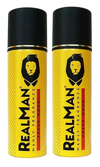 ريال مان  معطر بخاخ للجسم 150 مل فريش موود 2 حبة