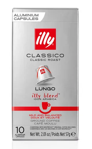 Illy Classico Lungo Coffee Capsules, 10 Capsules