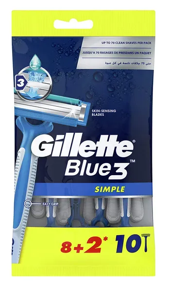 Gillette Blue3 Disposable Razor 10pcs