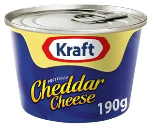 Kraft Low Fat Cheddar Cheese Can 190G