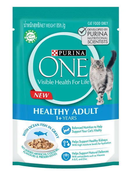 Purina One Cat Healthy Adult Ocean Fish in Gravy