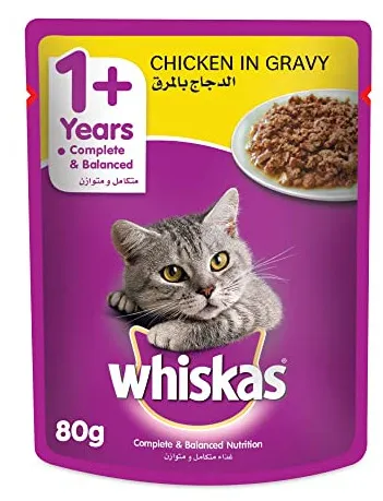 ويسكاس الدجاج في المرق طعام قطط 80 جم