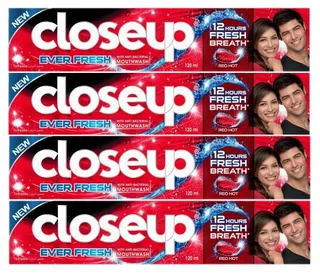 Close up Red Hot Toothpaste 4X120Ml